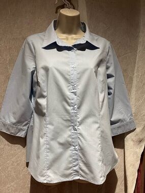 Classic Light Blue Button-Down Women's Shirt